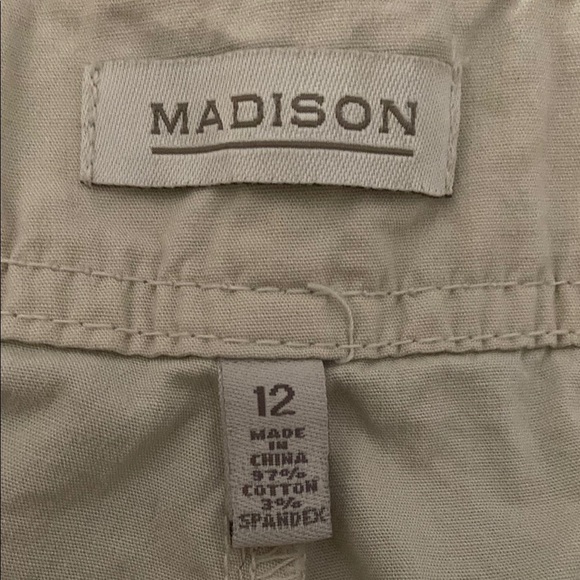Madison Women’s Cream Drawstring Cargo Pants Size 12 Y2K - Picture 4 of 5